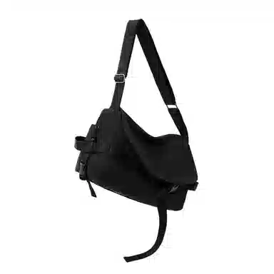 TAKITAKI Canvas Messenger Bag Black/Grey