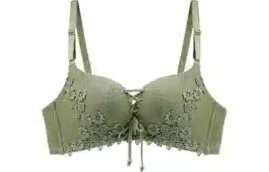 浪莎 纯色聚拢蕾丝美背文胸