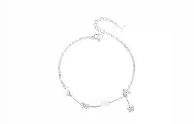 牧言 甜美可爱简约小众设计高级感 光面立体极光蝶梦闪耀水滴手饰 合金 幻彩蝴蝶手链 女款