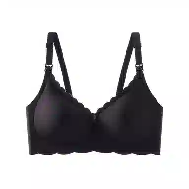 莫代尔 纯色哺乳聚拢收副乳防下垂文胸 女款