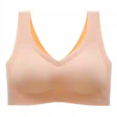 莫代尔 无痕睡眠内衣女无钢圈小胸聚拢薄款冰丝透气运动美背文胸 女款