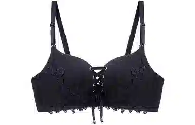 浪莎 纯色聚拢蕾丝美背文胸