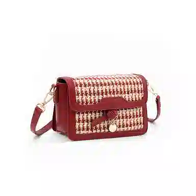 维尼奥 高级感复古小众小方包简约百搭通勤 合成革 单肩包斜挎包 女款 棕色/粉色/红色