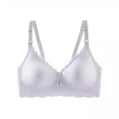 莫代尔 纯色哺乳聚拢收副乳防下垂文胸 女款