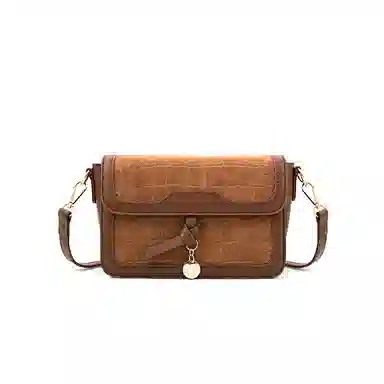 维尼奥 高级感复古小众小方包简约百搭通勤 合成革 单肩包斜挎包 女款 棕色/粉色/红色