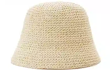 优幽兰 夏季出游精致简约显脸小洋气百搭透气海边防紫外线少女编织小清新 聚酯纤维 防晒帽 女款