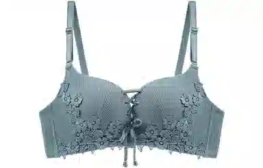 浪莎 纯色聚拢蕾丝美背文胸