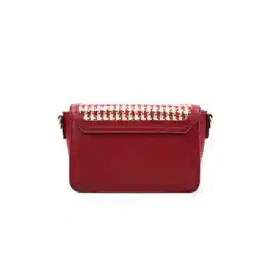 维尼奥 高级感复古小众小方包简约百搭通勤 合成革 单肩包斜挎包 女款 棕色/粉色/红色