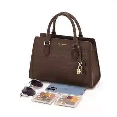 红蜻蜓真皮手提包大容量手拎包包女士鳄鱼纹妈妈包斜挎包多色牛皮