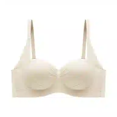 莫代尔 纯色简约收副乳无钢圈防下垂舒适文胸 女款