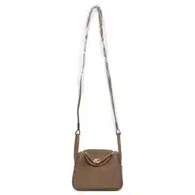 HERMES Lindy II mini Clemence 18 Etoupe