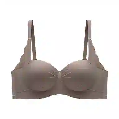 莫代尔 纯色简约收副乳无钢圈防下垂舒适文胸 女款