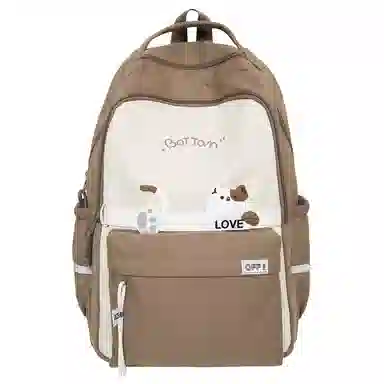 尊梵 初中高中学生大容量拉链休闲电脑包尼龙双肩包 女款 多色