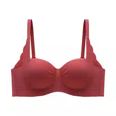 莫代尔 纯色简约收副乳无钢圈防下垂舒适文胸 女款