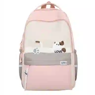 尊梵 初中高中学生大容量拉链休闲电脑包尼龙双肩包 女款 多色