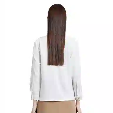 富铤 极简风纯色翻领长袖衬衫 女款