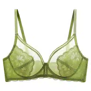 莫代尔 美背蕾丝透气无痕软支撑内衣收副乳大胸显小聚拢薄款软支撑防下垂性胸罩文胸 女款