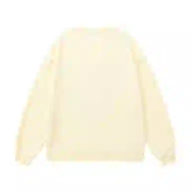 三体 文明系列 美式复古基础趣味字母发泡宽松休闲圆领套头百搭重磅高街潮牌时尚简约纯色学生保暖学院风情侣长袖卫衣 男女同款