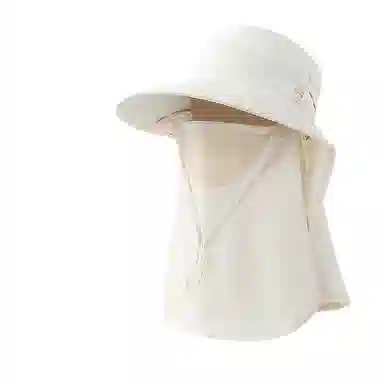 木林森 可折叠拆卸一体夏季户外登山钓鱼防紫外线遮阳大檐全脸防晒 锦纶 防晒帽 男女同款情侣款