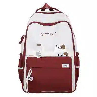 尊梵 初中高中学生大容量拉链休闲电脑包尼龙双肩包 女款 多色