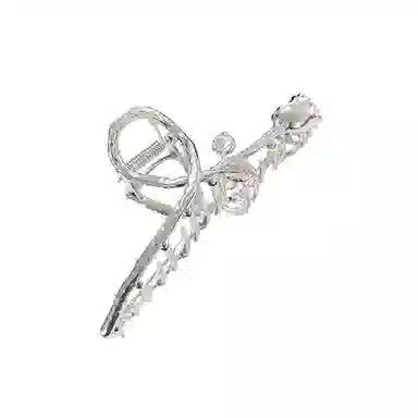 水中玉 复古玫瑰花抓夹大号高级感后脑勺发量多发抓夹子头饰鲨鱼夹 发夹 女款