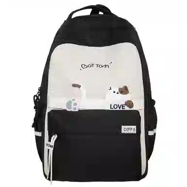 尊梵 初中高中学生大容量拉链休闲电脑包尼龙双肩包 女款 多色