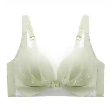 莫代尔 纯色网纱蝴蝶结聚拢无痕收副乳舒适文胸 女款