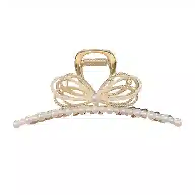 水中玉 金属鲨鱼夹抓夹后脑勺盘发发卡高级感气质头饰 发夹 女款