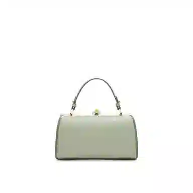 古伊西 玉兰满庭芳 新中式国风刺绣工艺 牛皮 斜挎包 中号 女款 柳芽绿