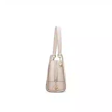 古伊西 国色牡丹云朵包 中国风刺绣工艺 牛皮 新中式简约小众手提斜挎单肩包中号 女款 石蕊红