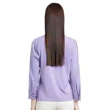 富铤 极简风纯色翻领长袖衬衫 女款