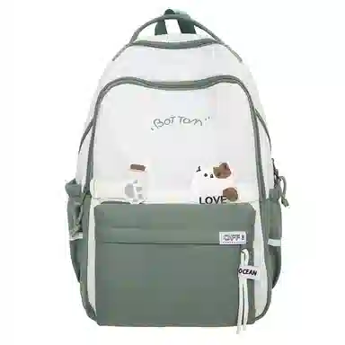 尊梵 初中高中学生大容量拉链休闲电脑包尼龙双肩包 女款 多色