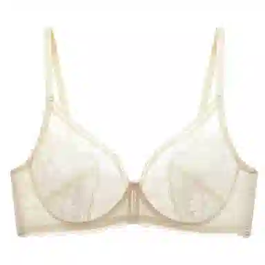 莫代尔 美背蕾丝透气无痕软支撑内衣收副乳大胸显小聚拢薄款软支撑防下垂性胸罩文胸 女款