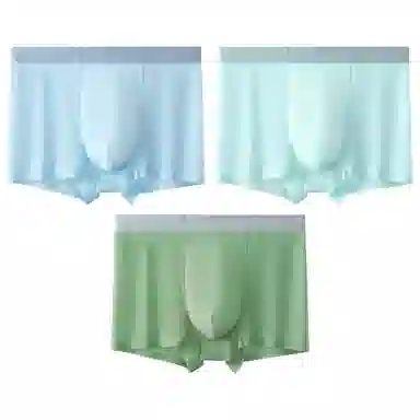 莫代尔 冰丝薄款透气四角裤青少年平角裤衩纯色简约弹力内裤 男款 组合装