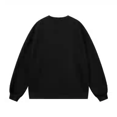 三体 文明系列 美式复古基础趣味字母发泡宽松休闲圆领套头百搭重磅高街潮牌时尚简约纯色学生保暖学院风情侣长袖卫衣 男女同款