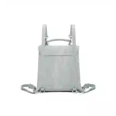 稻草人 小众蝴蝶翩翩设计高质感小众蝴蝶翩翩设计高质感 聚氨酯 手提包书包旅行双肩包 常规 女款 灰蓝/浅杏色/银灰