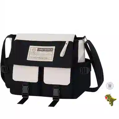Warrior Retro Messenger Bag Black/White