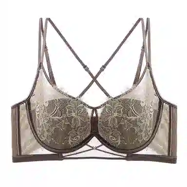 莫代尔 轻薄蕾丝芒果杯调整型收副乳聚拢矫正上托防下垂外扩大胸显小文胸 女款 组合装