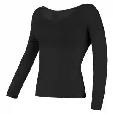 莫代尔 纯色简约带胸垫修身保暖上装 女款