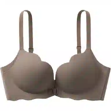 莫代尔 纯色小胸聚拢显大薄款前扣无痕文胸 女款