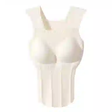 莫代尔 纯色罗纹简约针织发热保暖背心 女款