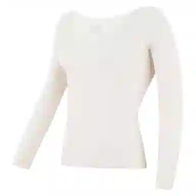 莫代尔 纯色简约带胸垫修身保暖上装 女款