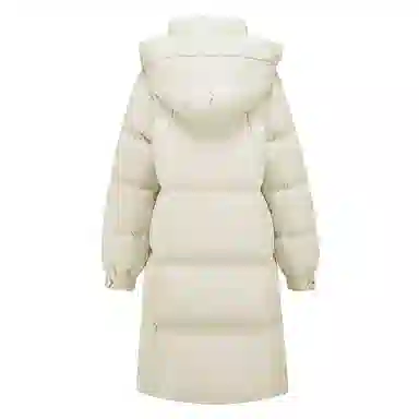 雅鹿 纯色加厚中长款长袖羽绒服 女款