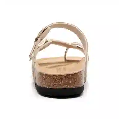 果洛菲 软木拖时尚百搭平底套趾沙滩鞋夹脚勃肯鞋外穿拖鞋 男女同款