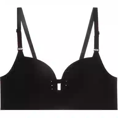 内在密码 纯色聚拢防下垂无痕内衣女大胸显小无钢圈薄款可拆卸双肩带文胸