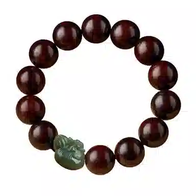 易明居 国潮新中式十二生肖  文玩盘玩佛珠念珠 复古小众设计 转运珠 木作 手串 男女同款情侣款 紫檀