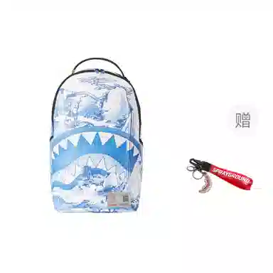 SPRAYGROUND x MET Museum Shark Logo Blue White Backpack