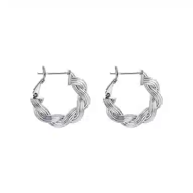 一撇一捺 不规则轻奢设计感 合金 耳环 女款