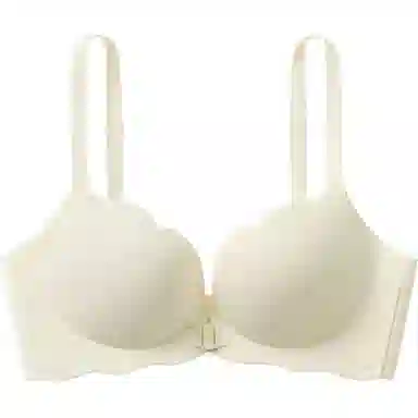 莫代尔 纯色小胸聚拢显大薄款前扣无痕文胸 女款