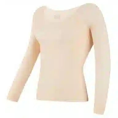 莫代尔 纯色简约带胸垫修身保暖上装 女款